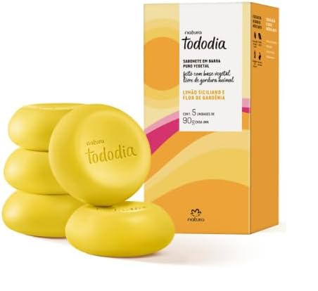 Natura - Kit Sabonete 5 und Limão Siciliano e Flor de Gardênia 90g